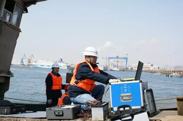 水深測量現場 水深測量現場
